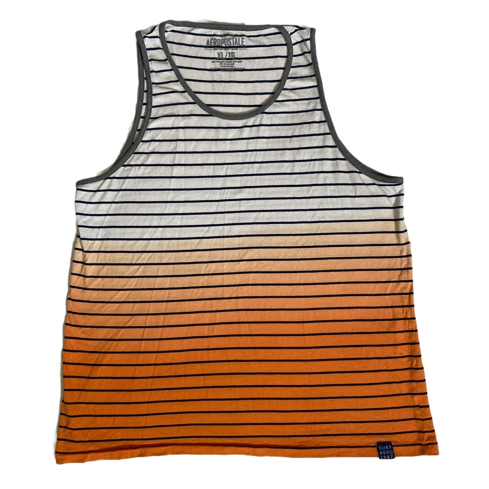 Aeropostale White & Orange Tanktop